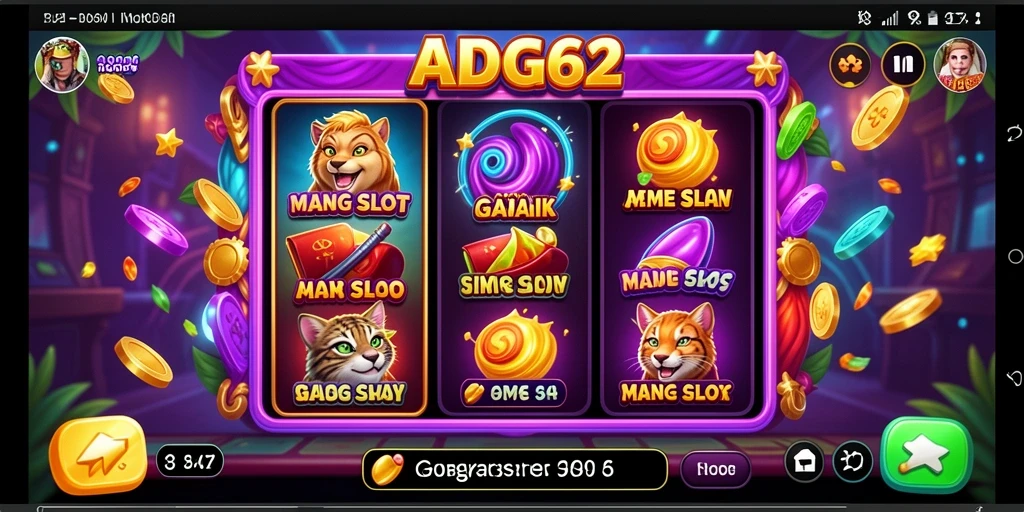 Tampilan menarik dari gameplay ADG62 dengan efek visual menakjubkan.
