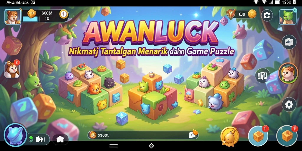 Screenshot utama AWANLUCK menampilkan gameplay menantang dalam puzzle.