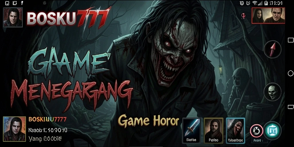 Screenshot gameplay BOSKU777 yang menampilkan suasana mencekam dan menegangkan.