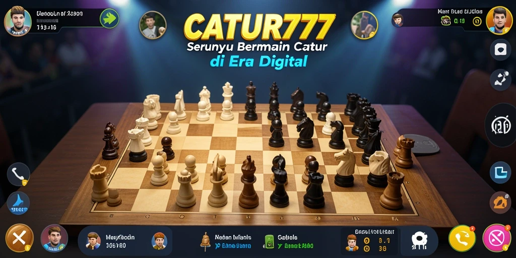 Tampilan menarik dari gameplay Catur di CATUR777.
