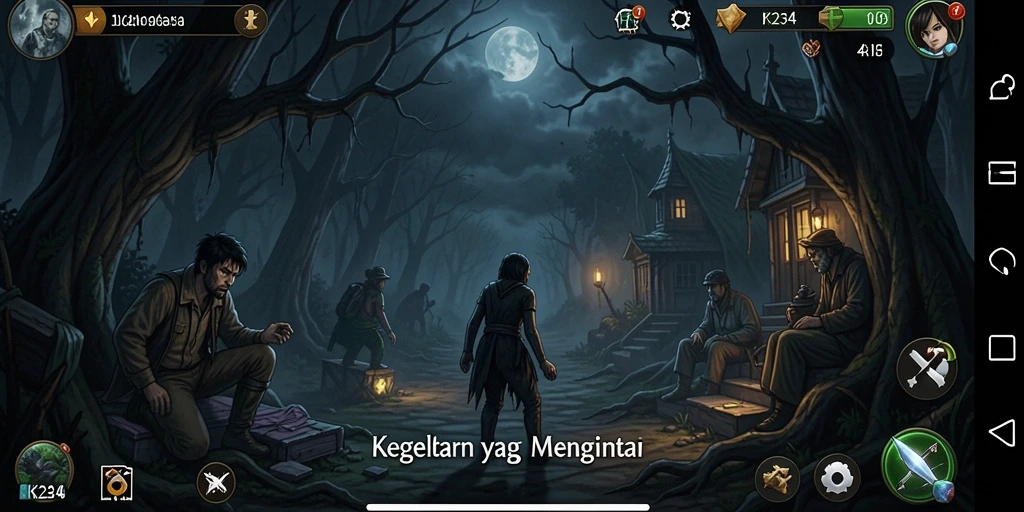 Screenshot utama K234 menampilkan momen ketegangan di gameplay horor.