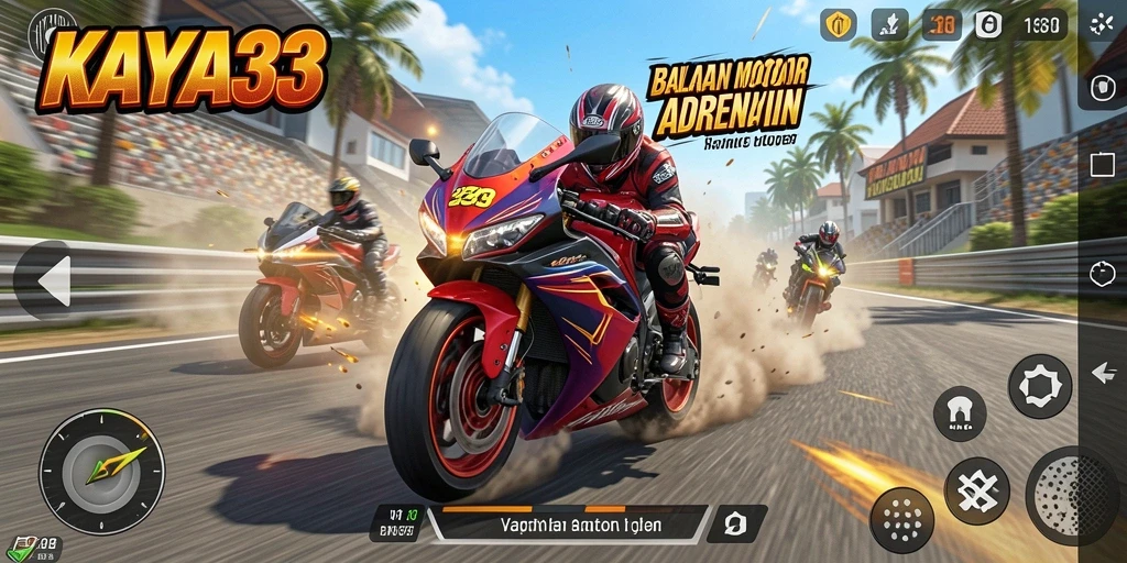 Gameplay menegangkan dalam balapan motor KAYA33.