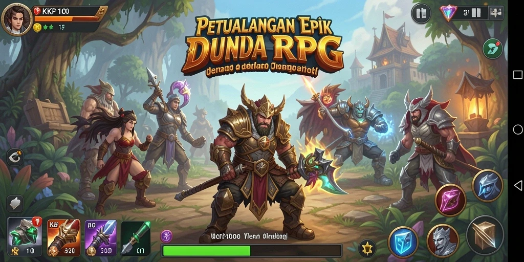 Screenshot menunjukkan pertempuran epik dalam KPK100 yang memukau.