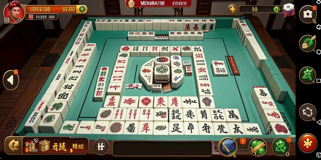 Tampilan menarik dari gameplay Mahjong di MENARA188.