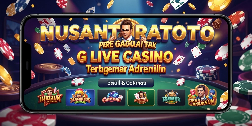 Screenshot gameplay NUSANTARATOTO dengan dealer profesional di meja permainan.