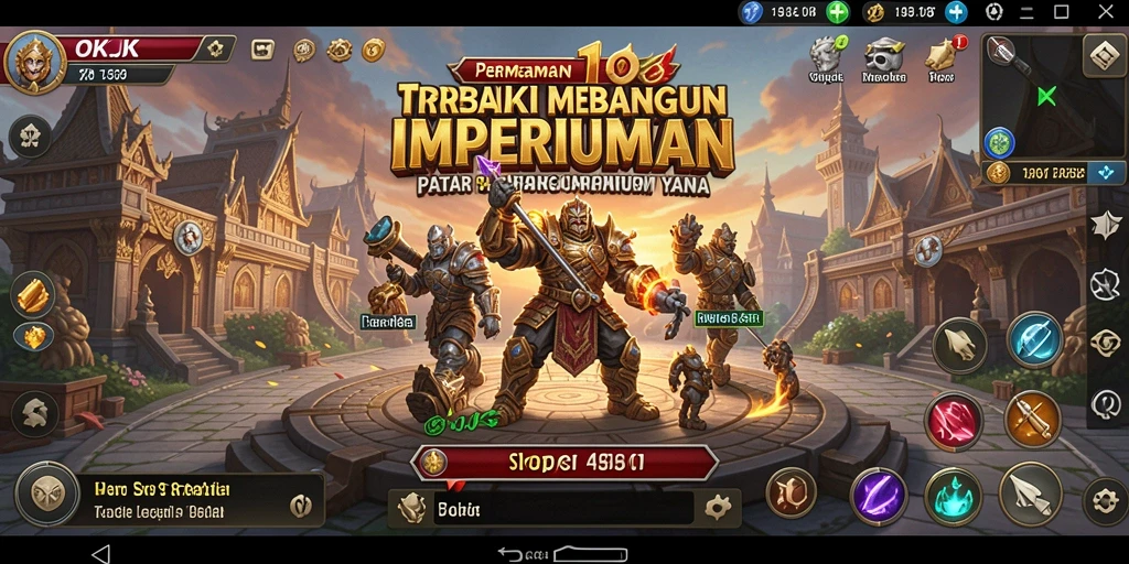 Screenshot gameplay OKJK menunjukkan pertempuran strategis yang mendalam dan menarik.