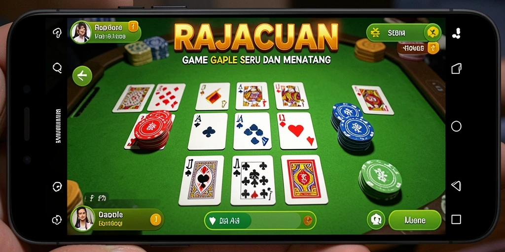 Screenshot menunjukkan pemain asyik bermain Gaple di RAJACUAN.
