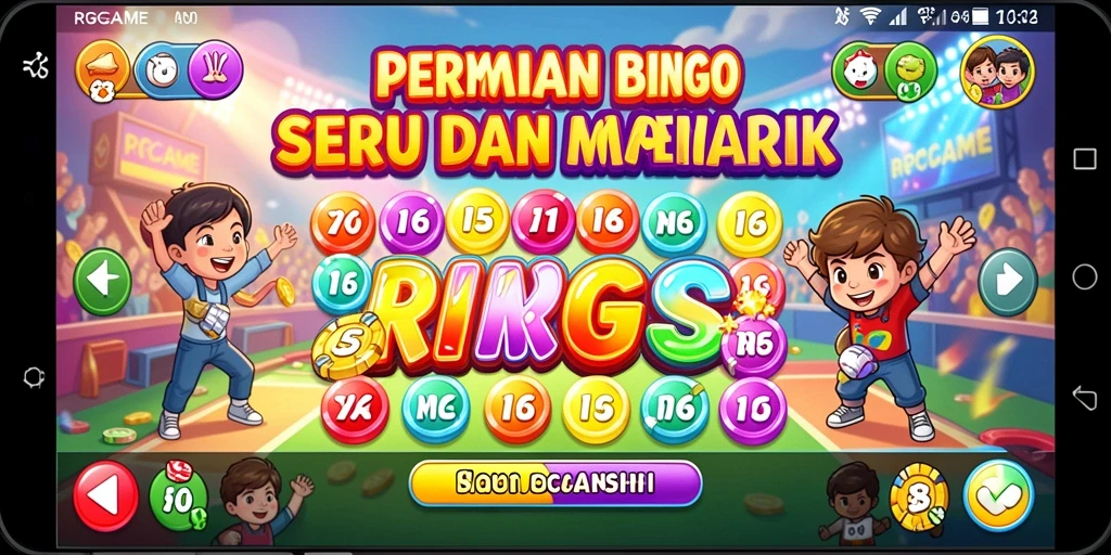 Screenshot RPGAME menampilkan gameplay Bingo yang seru dan interaktif.