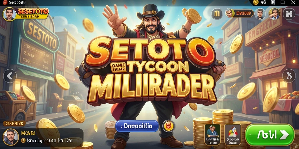 Screenshot SESETOTO menampilkan gameplay Tycoon yang menarik dan interaktif.