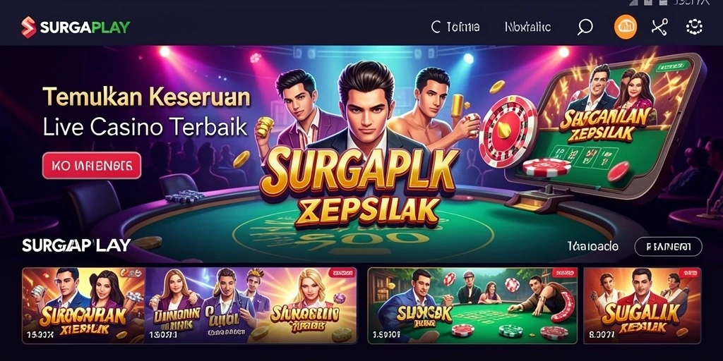 Gameplay menarik dan interaktif dalam aplikasi Live Casino SURGAPLAY.