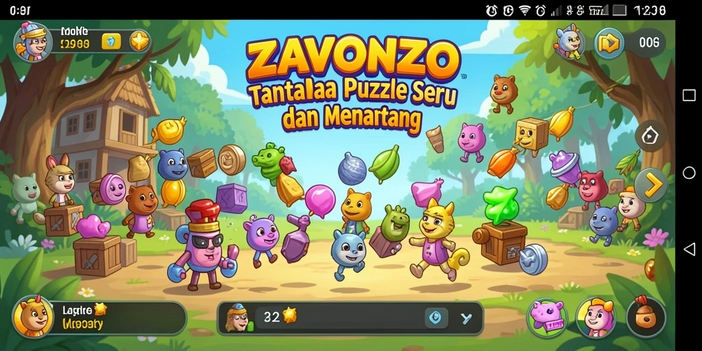 Tampilan gameplay menantang dari ZAVONZO dengan teka-teki memikat.
